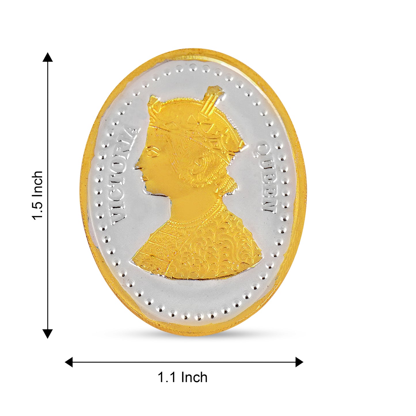 10 gram 999 silver coin in double polish Queen Victoria on it