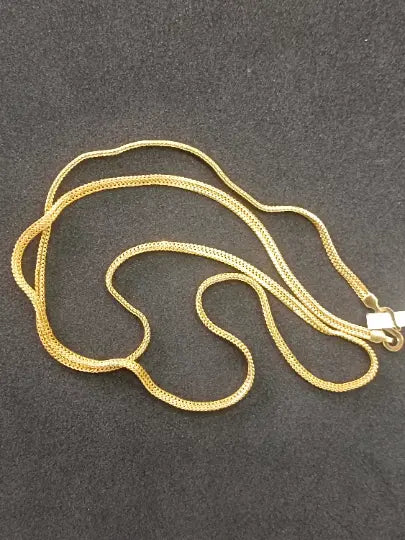 22 kt Solid Gold Hallmark 916 Handcrafted Chain Plain Chain Foxtail Chain