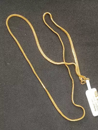 22 kt Solid Gold Hallmark 916 Handcrafted Chain Plain Chain Foxtail Chain