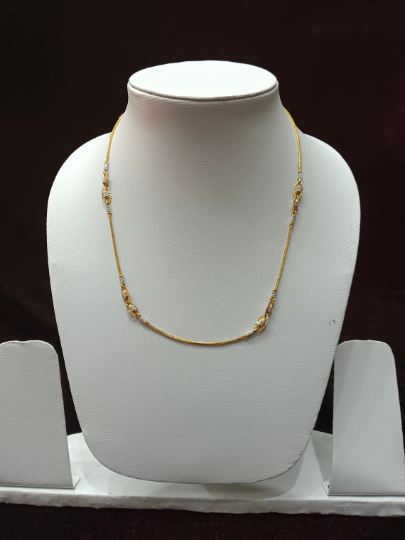 22k Gold 916 Chain - Handmade Indian Designer Gold Chain