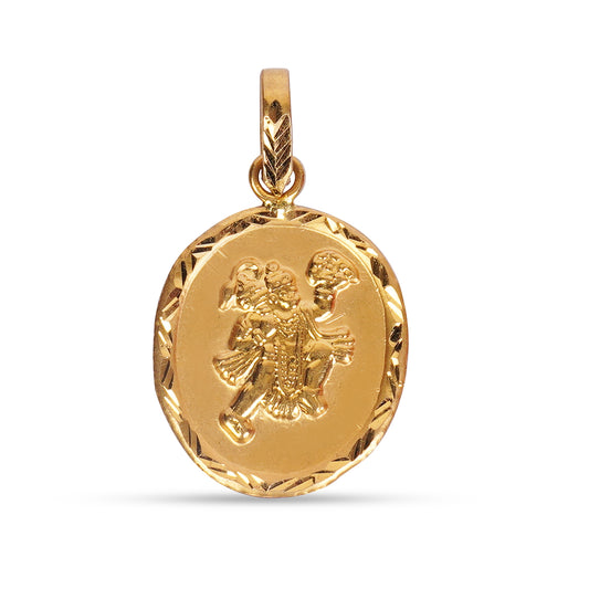 22 K 916 Solid Gold Hanuman Ji Pendant - Exquisite Handmade Jewelry for Self Adornment or Gifting