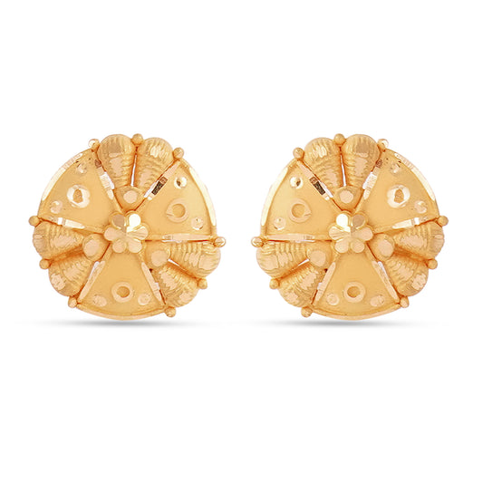 Gold Stud Earring Women's Earrings Handmade Stud Earrings 22kt Yellow Gold Stud