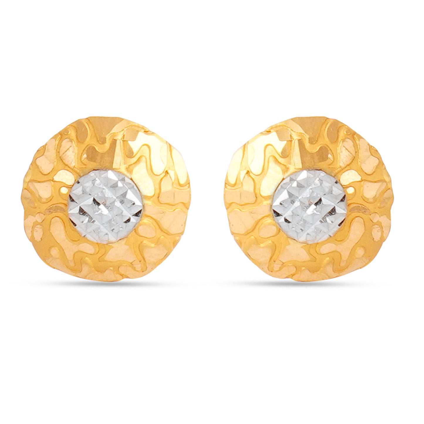 Gold Stud Earring Women's Earrings Handmade Stud Earrings 22kt Yellow Gold Stud