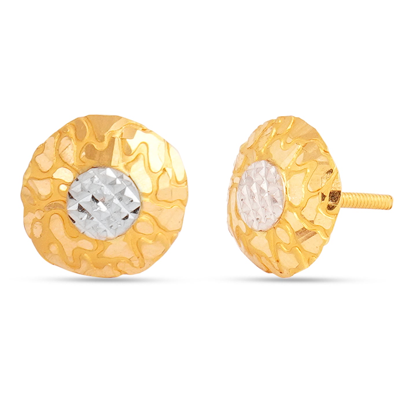 Gold Stud Earring Women's Earrings Handmade Stud Earrings 22kt Yellow Gold Stud