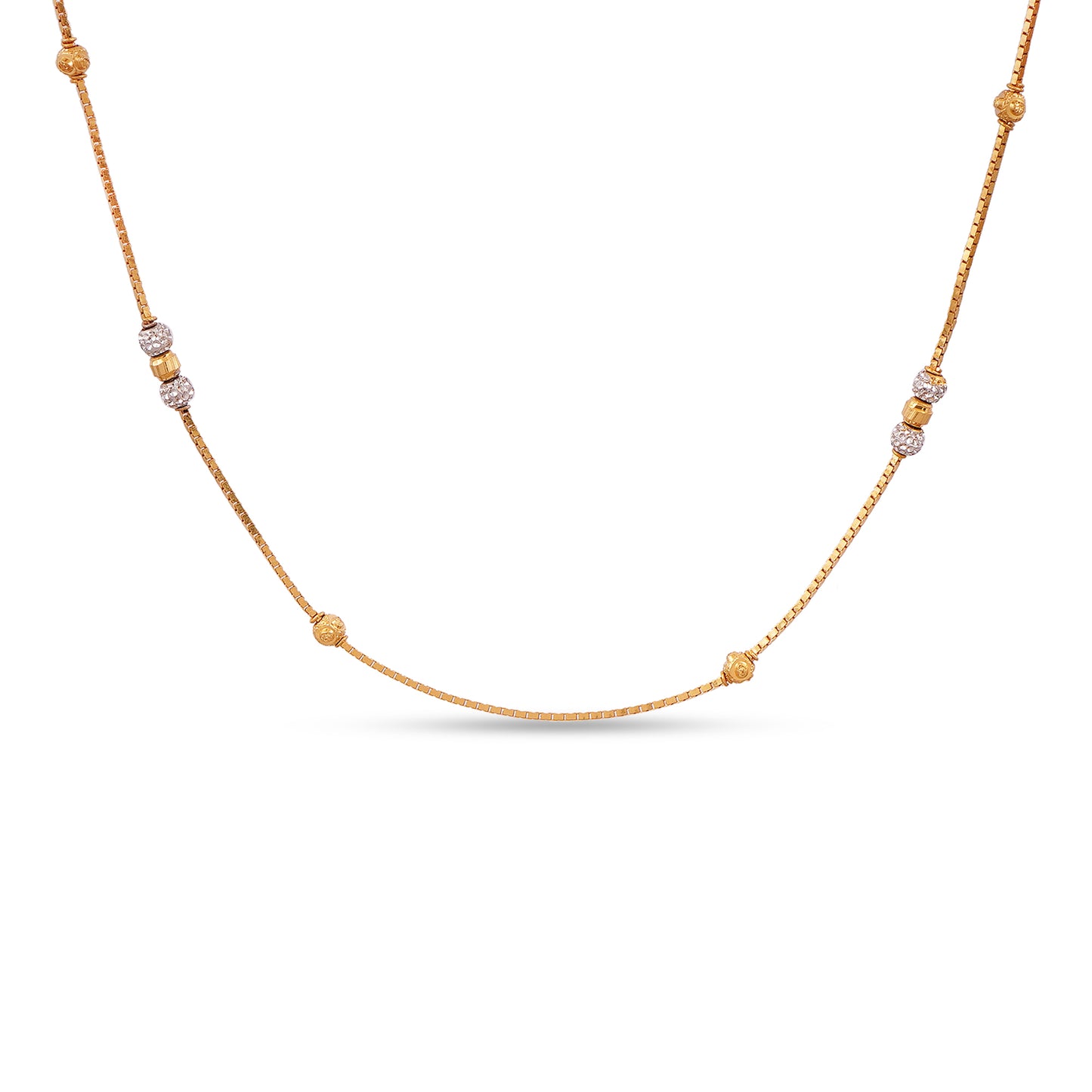 22k Gold 916 Chain - Handmade Indian Designer Gold Chain - Versatile and Precious Chain