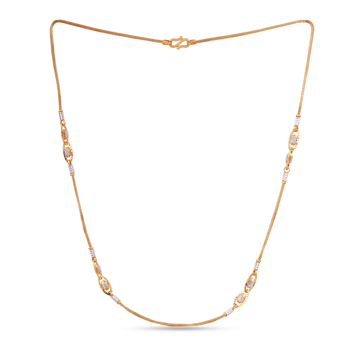 22k Gold 916 Chain - Handmade Indian Designer Gold Chain