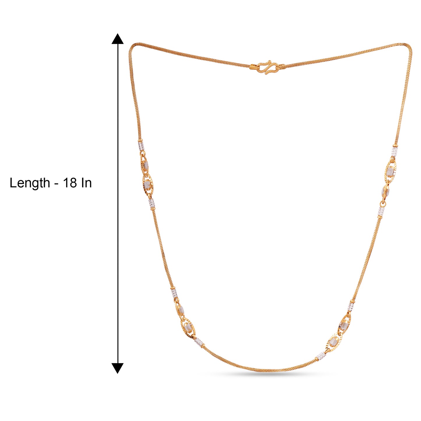 22k Gold 916 Chain - Handmade Indian Designer Gold Chain