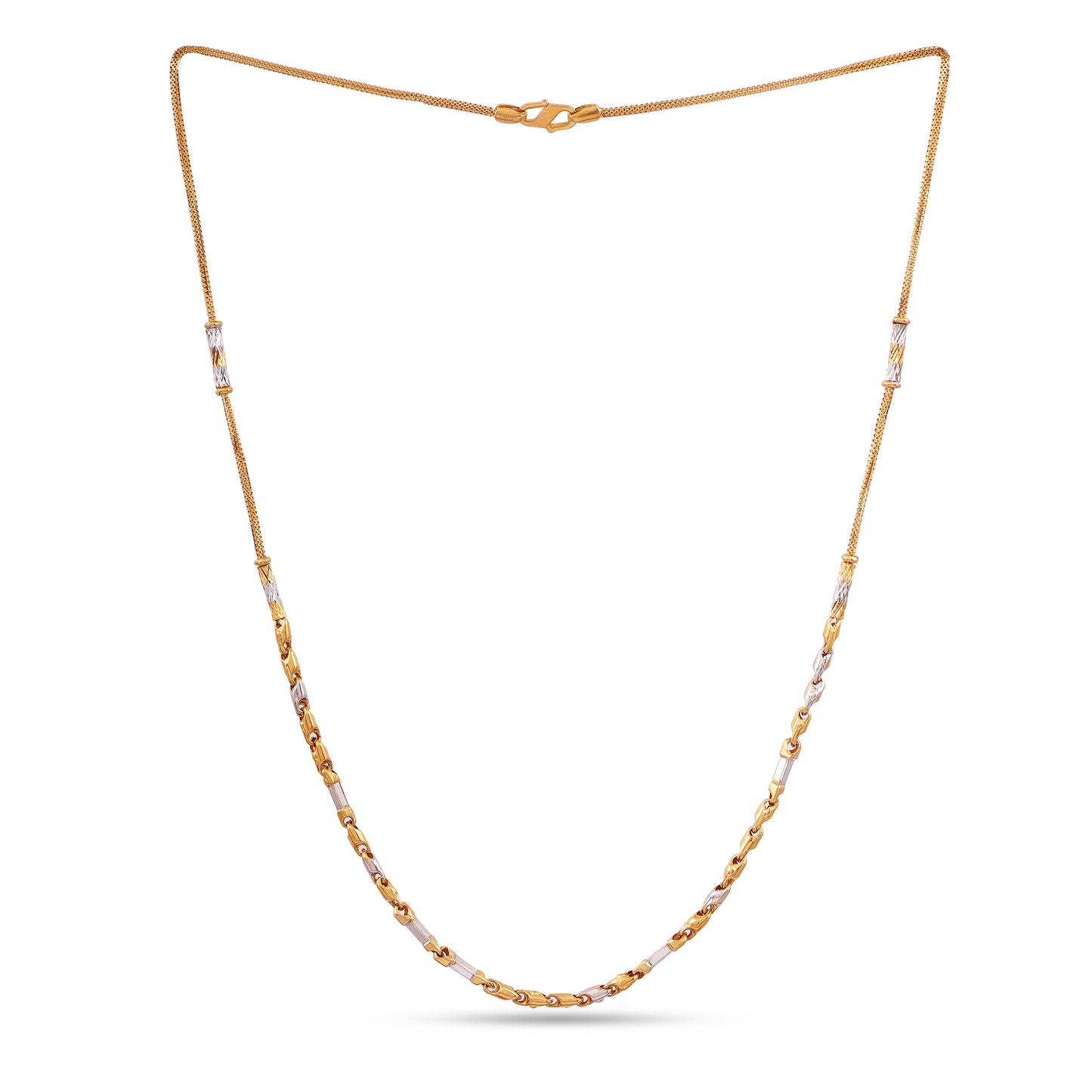 22k Solid Gold Chain - 916 Hallmarked - Handcrafted Designer Chain - Elegant and Precious