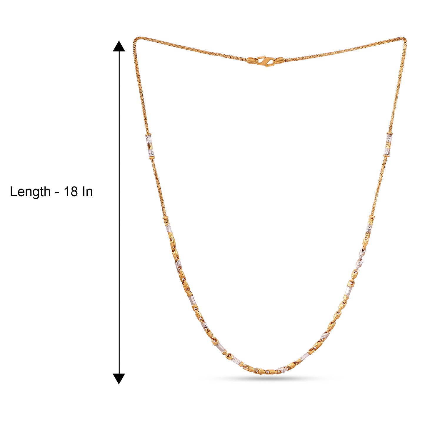 22k Solid Gold Chain - 916 Hallmarked - Handcrafted Designer Chain - Elegant and Precious