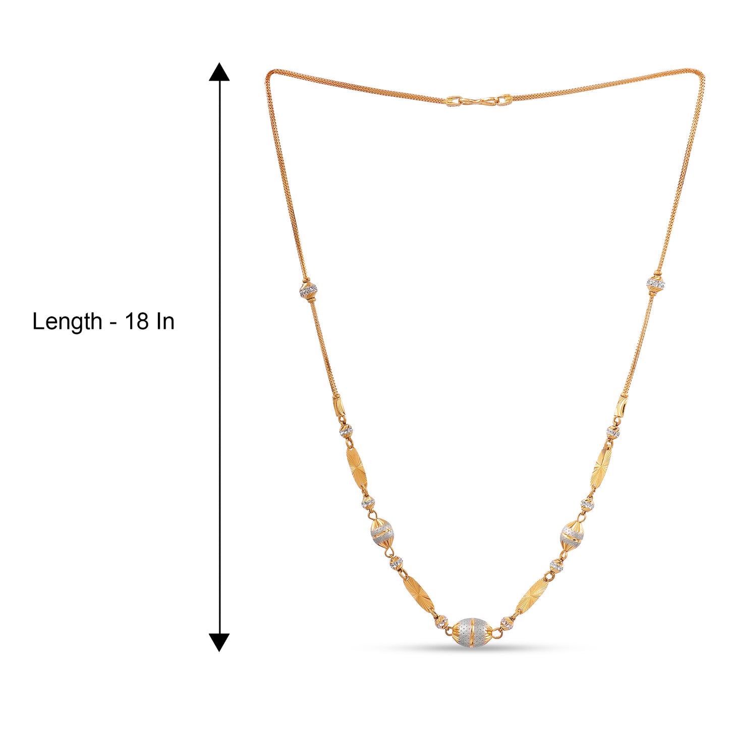 22k Gold 916 Chain - Handmade Indian Designer Gold Chain - Versatile