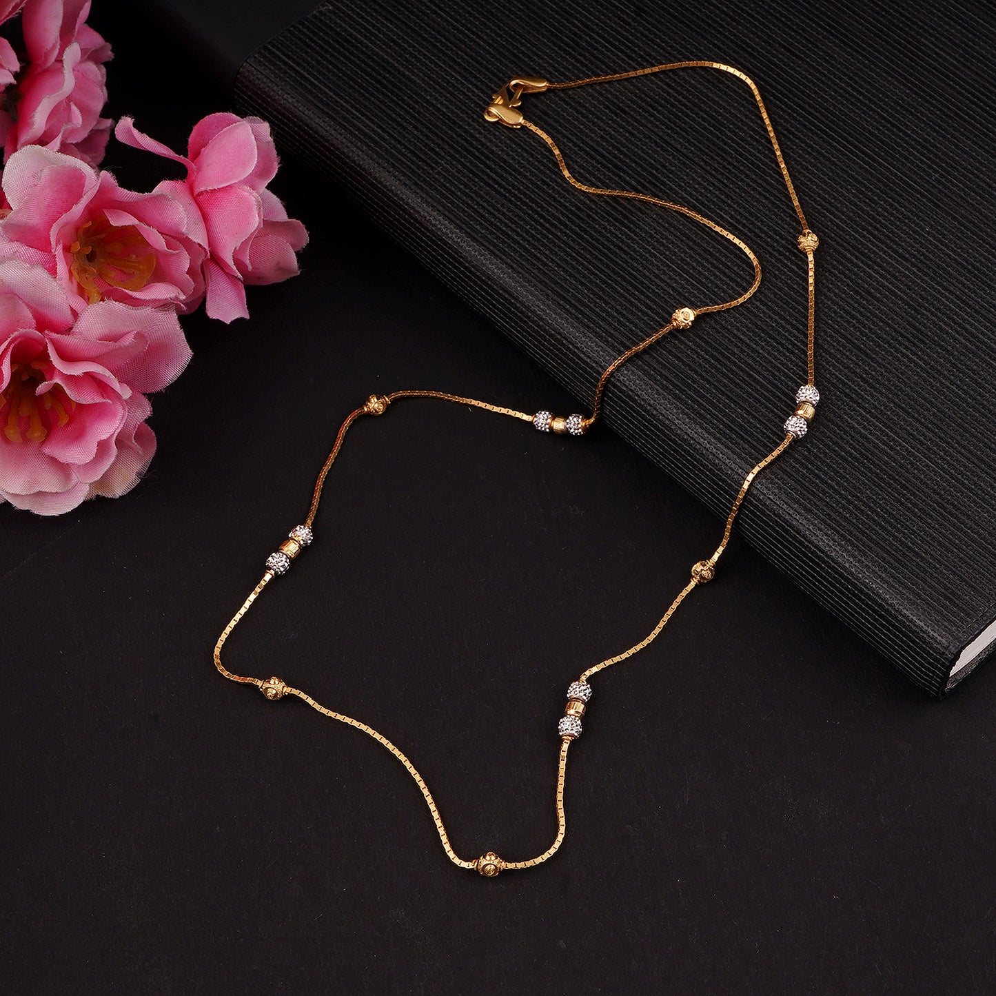 22k Gold 916 Chain - Handmade Indian Designer Gold Chain - Versatile and Precious Chain