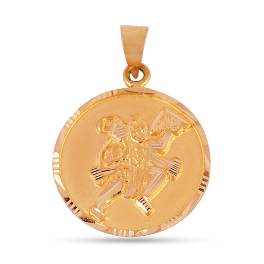 22 kt Gold Hanuman Ji Pendent  in Round Shape