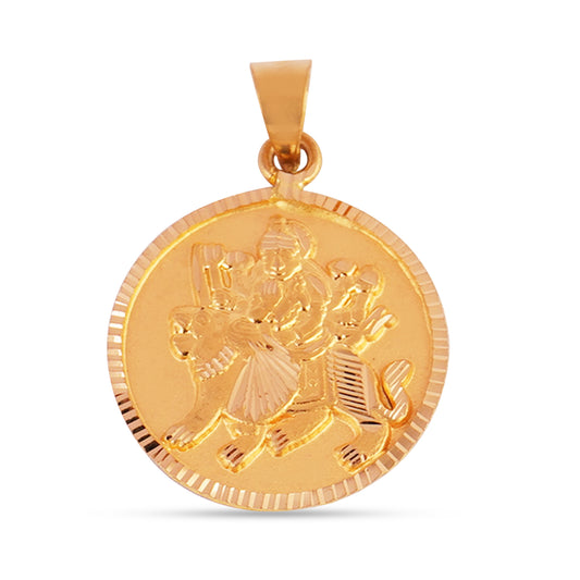 22kt Gold Durga ji Pendent, beautiful gift for your loved ones