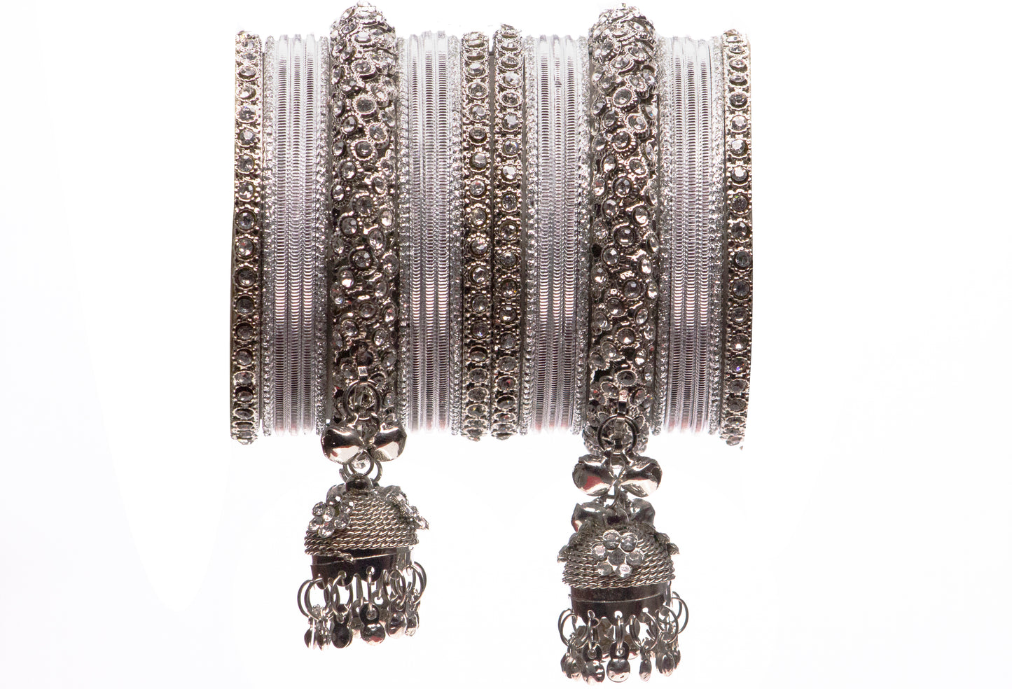 Indian Ethnic Handmade Bangles in Silver Colour