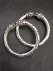 925 BIS hallmarked silver handmade Lion headed bangle