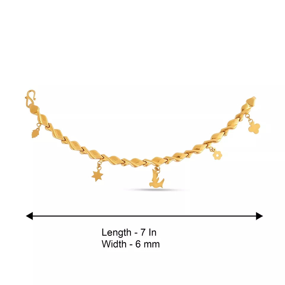 916 hallmark gold ladies handcrafted braclet for party and daily wear