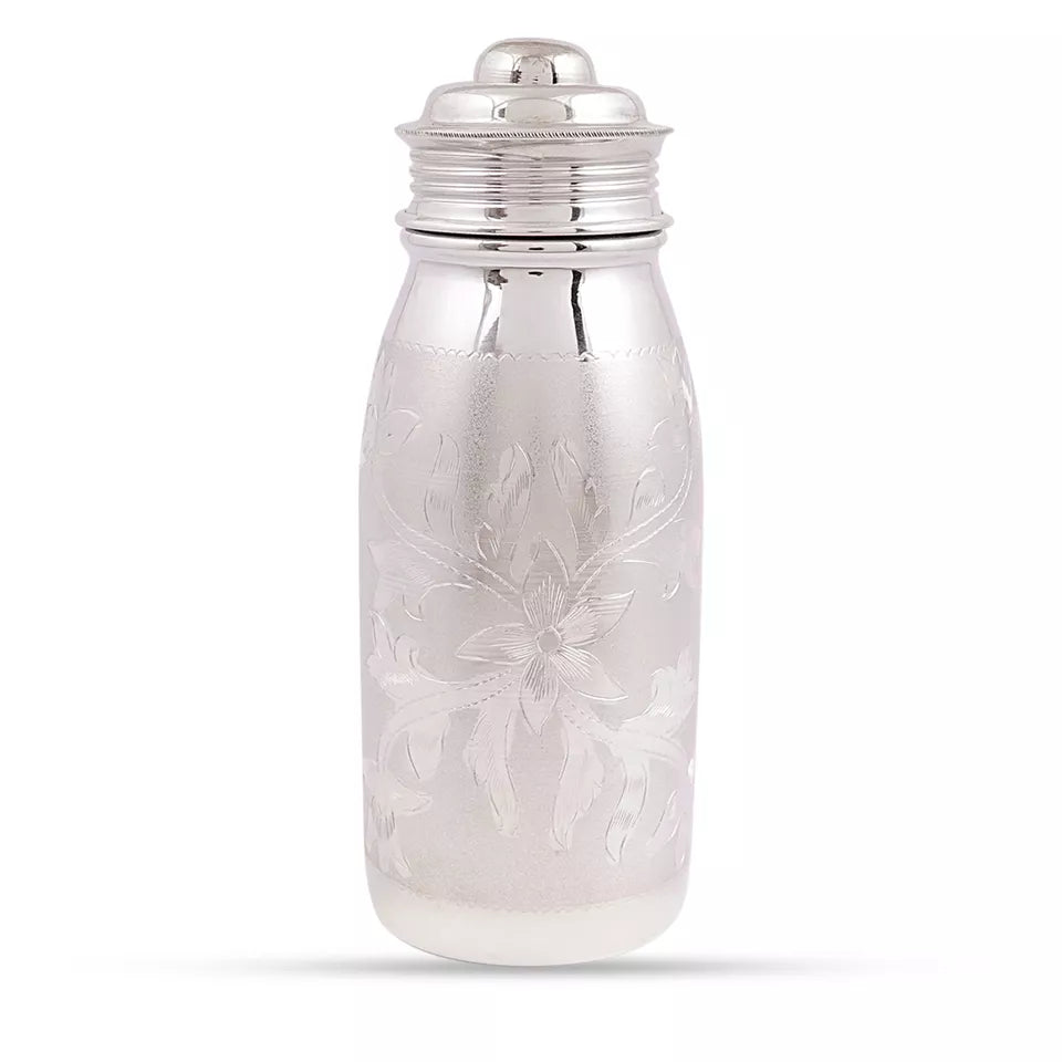 Sterling Silver Baby Milk Bottle with micky and mini mouse print