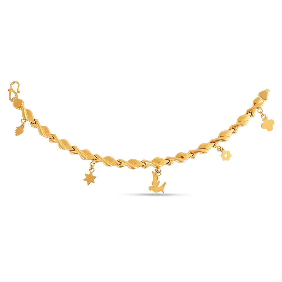 916 hallmark gold ladies handcrafted braclet for party and daily wear