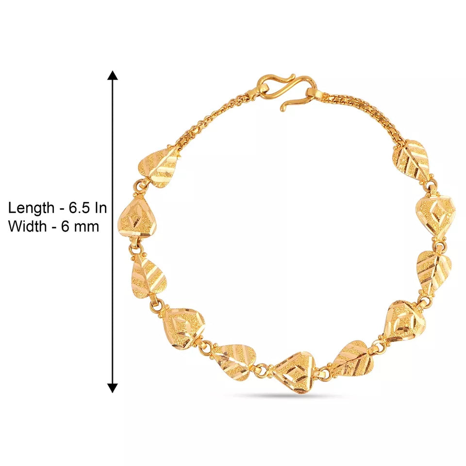 916 hallmark gold ladies handcrafted braclet for party and daily wear