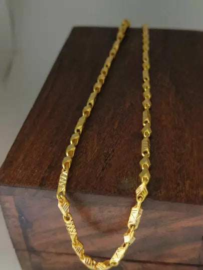 22 kt Solid Gold Hallmark 916 Handcrafted Chain Byzantine Chain Anniversary