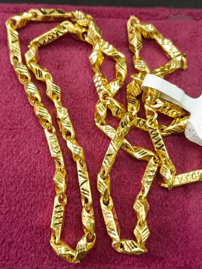 22 kt Solid Gold Hallmark 916 Handcrafted Chain Byzantine Chain Anniversary